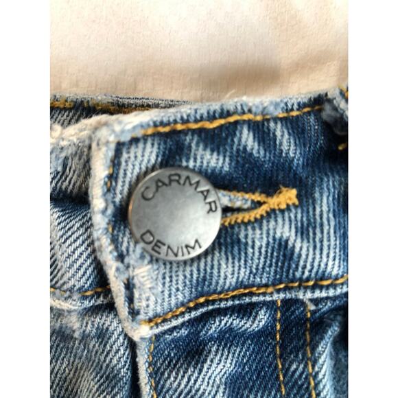 CARMAR girls denim distressed ruffle jean skirt size 24 size 8 - Picture 3 of 6